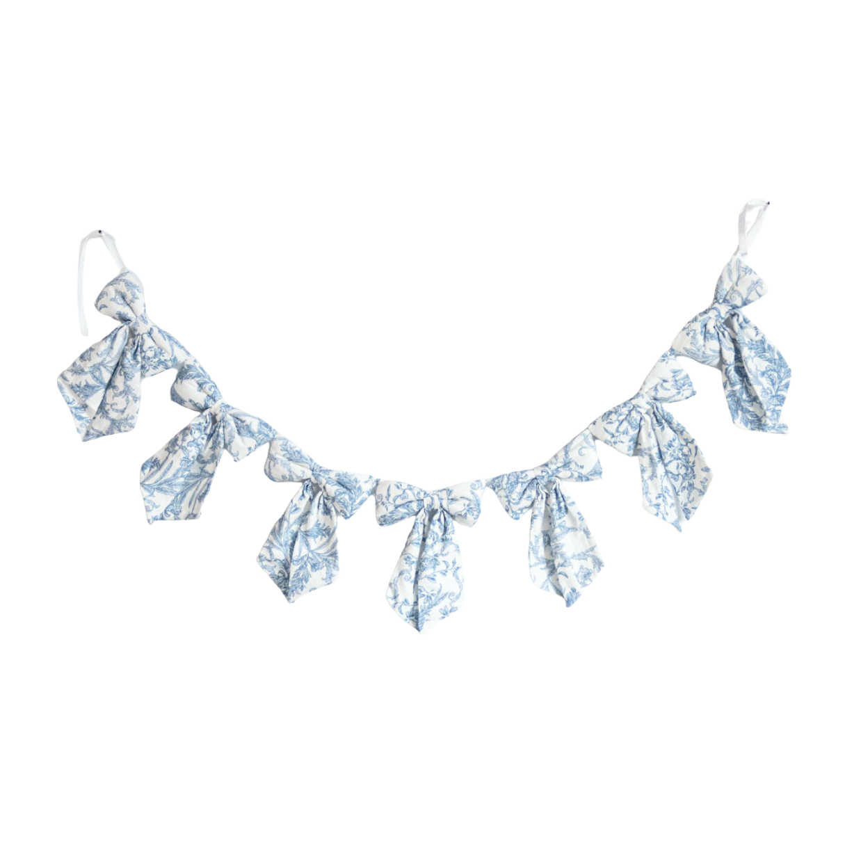 Baby Blue Toile Bow Garland