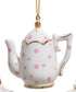 Porcelain Tea Pot With Polka Dots Ornaments, 3 Assorted