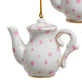 Porcelain Tea Pot With Polka Dots Ornaments, 3 Assorted