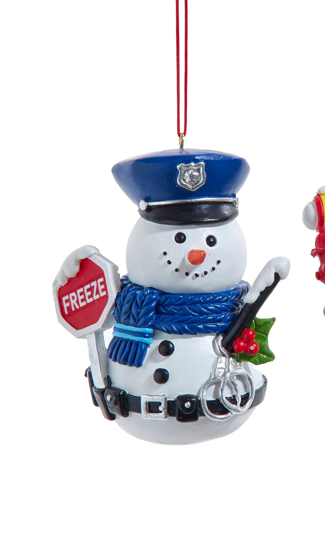 POLICE SNOWMAN ORNAMENT