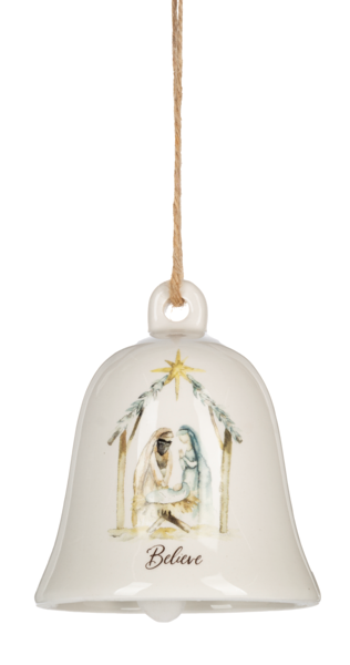 Nativity Scene Bell Ornament - Believe