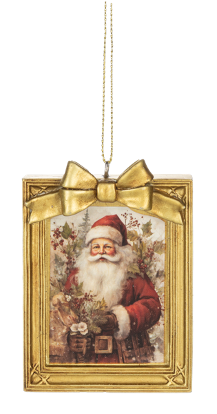 Framed Santa Ornament