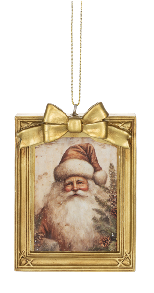 Framed Santa Ornament