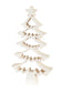 White-washed wood cut-out decor tree.