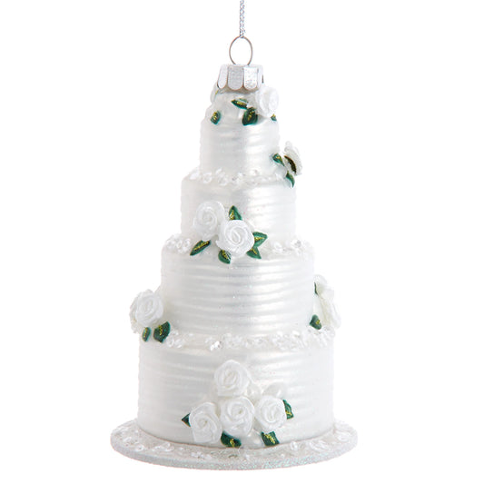 Noble Gems™ Glass Four Tier Wedding Cake Ornament