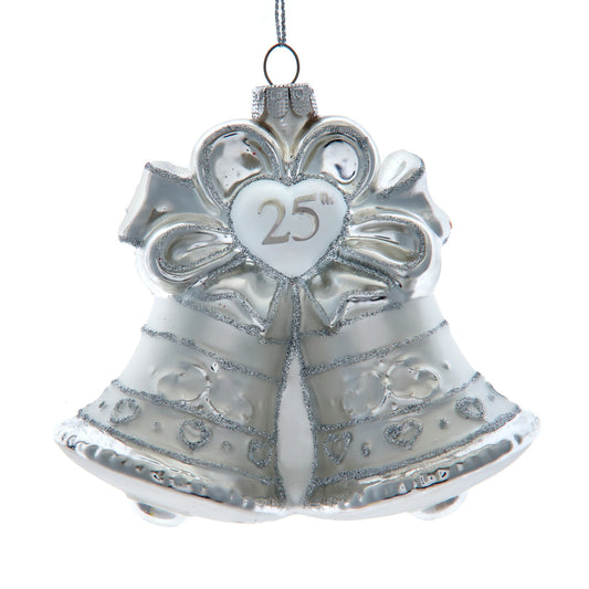 Noble Gems™ Glass "25th Anniversary" Bell Ornament