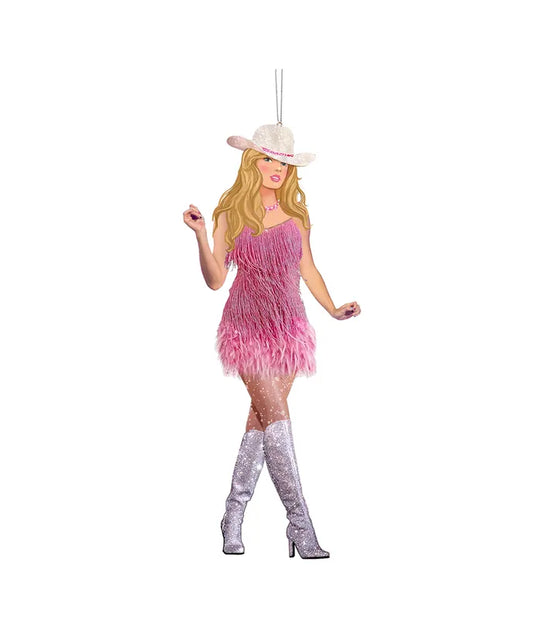 Pink Cowgirl Ornament