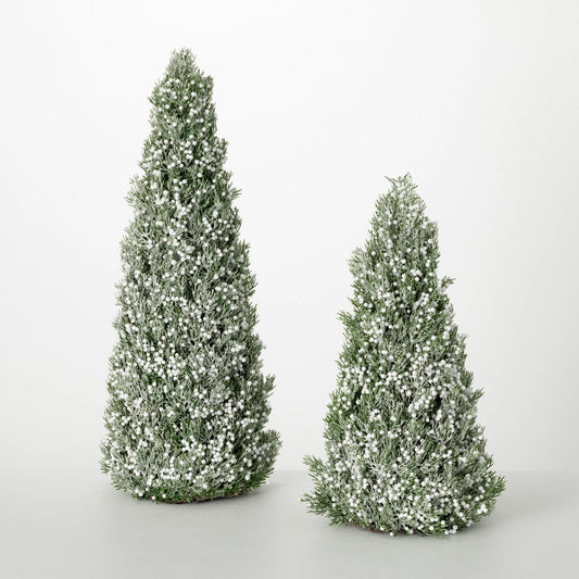 Set of 2 Frosted Berry Trees.