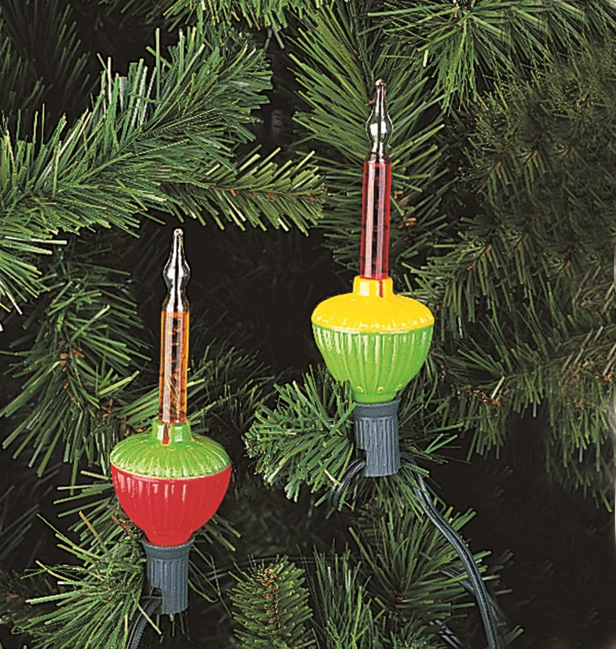 15' UL 7-Light C7 Multicolored Bubble Light Set