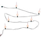 11.5' UL 7-Light C7 Silver Glitter Bubble Light Set