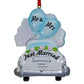 "Mr. and Mrs. Just Married" Wedding Car Ornament For Personalization