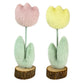FABRIC TULIP ON STAND 12"