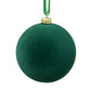 BALL FLOCKED 80MM/3" GREEN (SET OF 4)