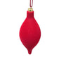 TEARDROP FLOCKED 6" RED (SET OF 4)