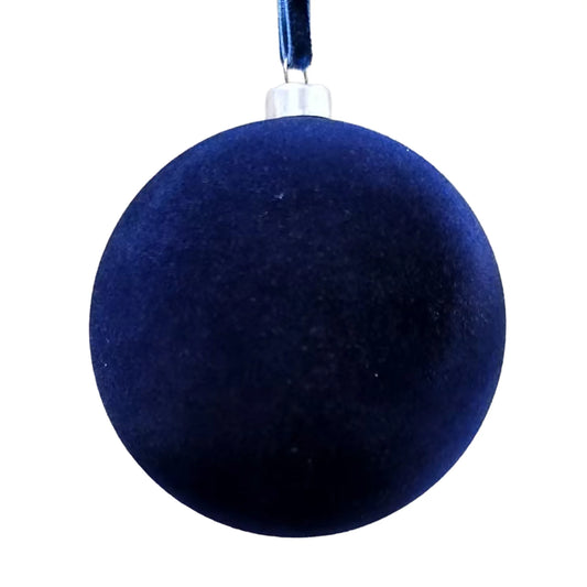 BALL FLOCKED 80MM/3" NAVY (SET OF 4)