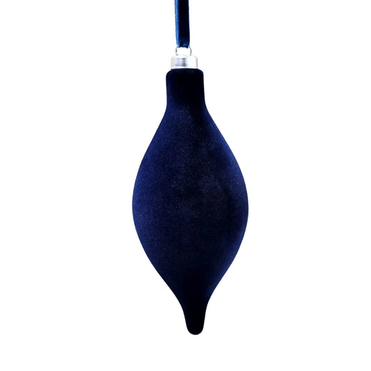 TEARDROP FLOCKED 6" NAVY (SET OF 4)