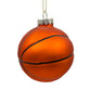 GLASS BASKETBALL 3" ORANGE /BLACK MATTE ORNAMENT