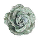 ROSE HEAD SAGE 4.5" VELVET W/ GLITTER & CLIP