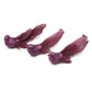 BIRDS 4.5" MAUVE FABRIC/FEATHER W/GLITTER 3 STYLES (Set of 3)