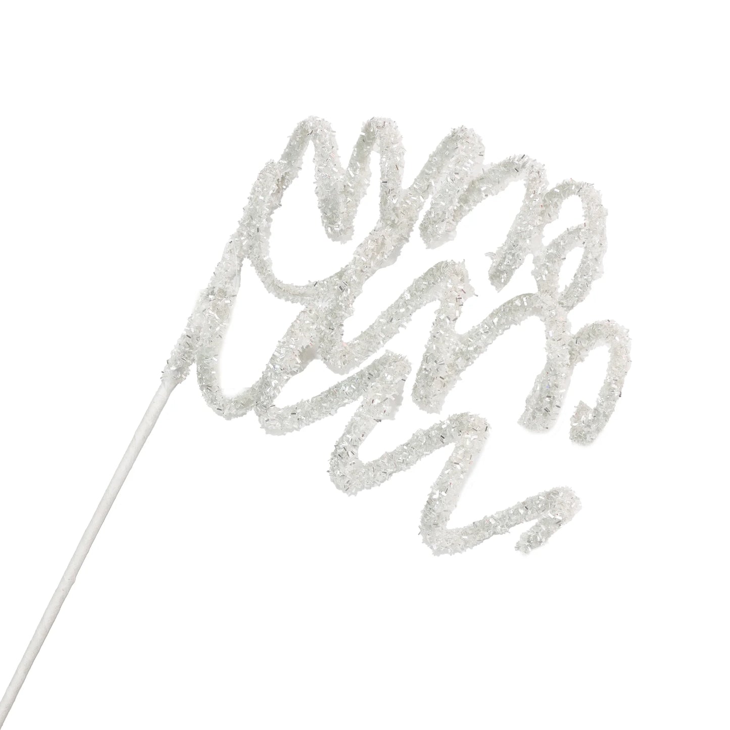 SPRAY CURL HANGING RIBBON WHITE 26" TINSEL