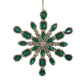 ACRYLIC SNOWFLAKE 5" EMERALD JEWEL ORNAMENT