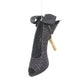Black Glitter Shoe with Bow.