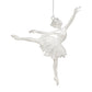 BALLERINA BRIGHT SILVER SPANGLE GLITTER 6.3" ORNAMENT