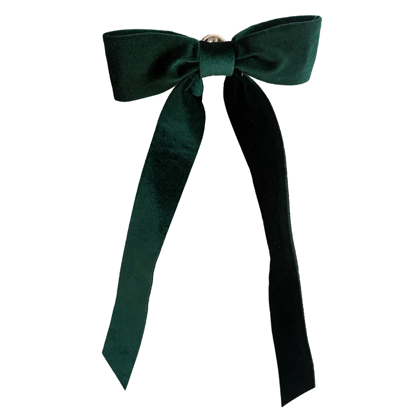 BOW CLASSIC VELVET DARK GREEN 15"X6.5" W/ CLIP