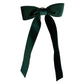 BOW CLASSIC VELVET DARK GREEN 15"X6.5" W/ CLIP