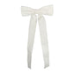 BOW CLASSIC VELVET WHITE 15"X6.5" W/ CLIP