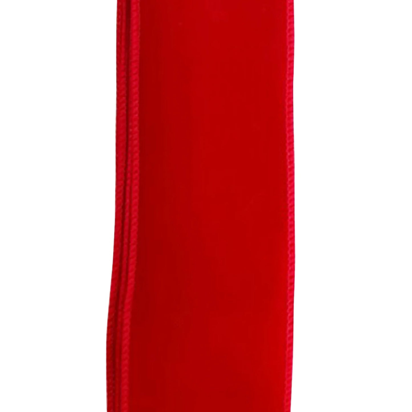 WIRED RIBBON 2.5"x10 YDS. RED VELVET