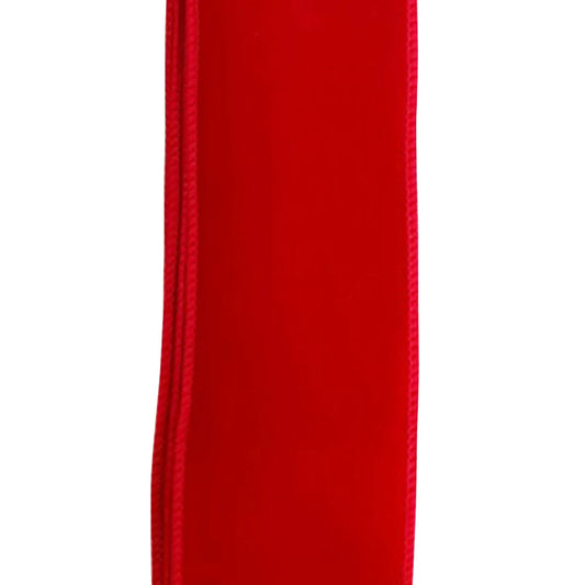 WIRED RIBBON 2.5"x10 YDS. RED VELVET