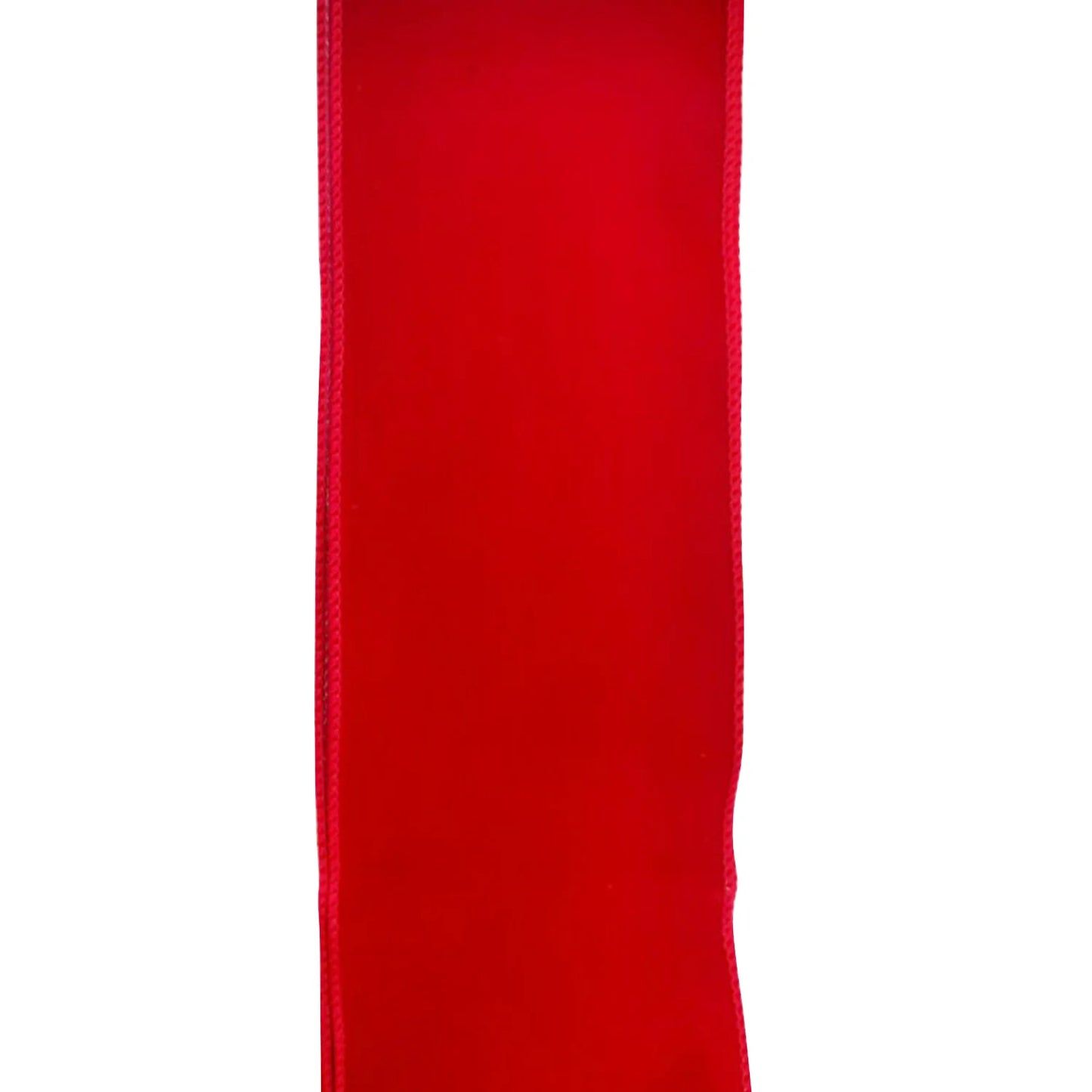 WIRED RIBBON 4"x10 YDS. RED VELVET
