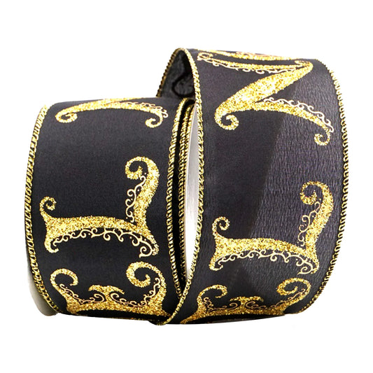 WIRED RIBBON NOEL BLACK