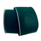 WIRED RIBBON 2.5"X10 YDS. DARK GREEN VELVET