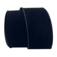 WIRED RIBBON 2.5"X10 YDS. BLACK VELVET