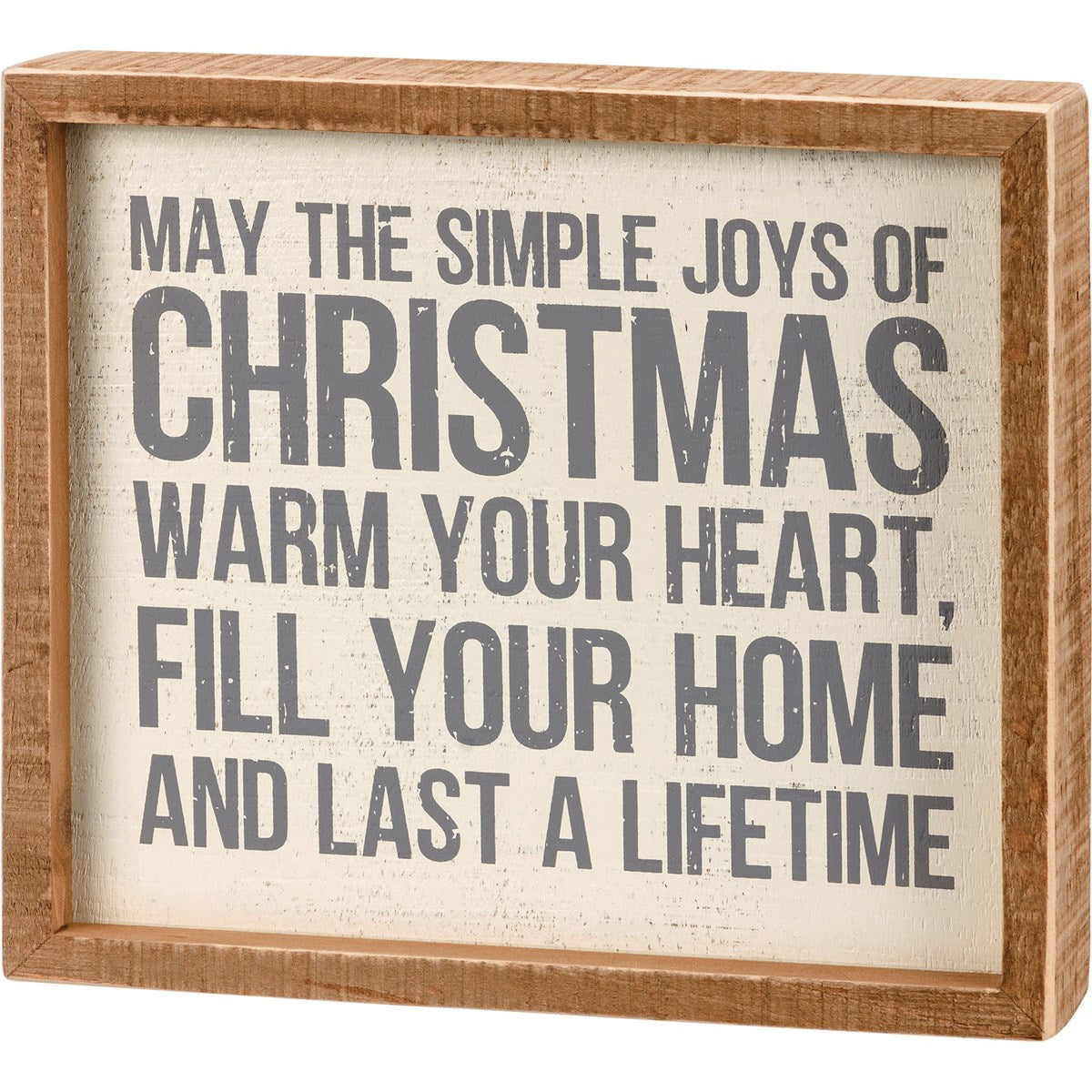 Inset Box Sign - The Simple Joys Of Christmas