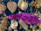 11"PURPLE PEACOCK CLIP ORNAMENT