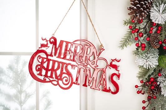 Glossy Merry Christmas Sign