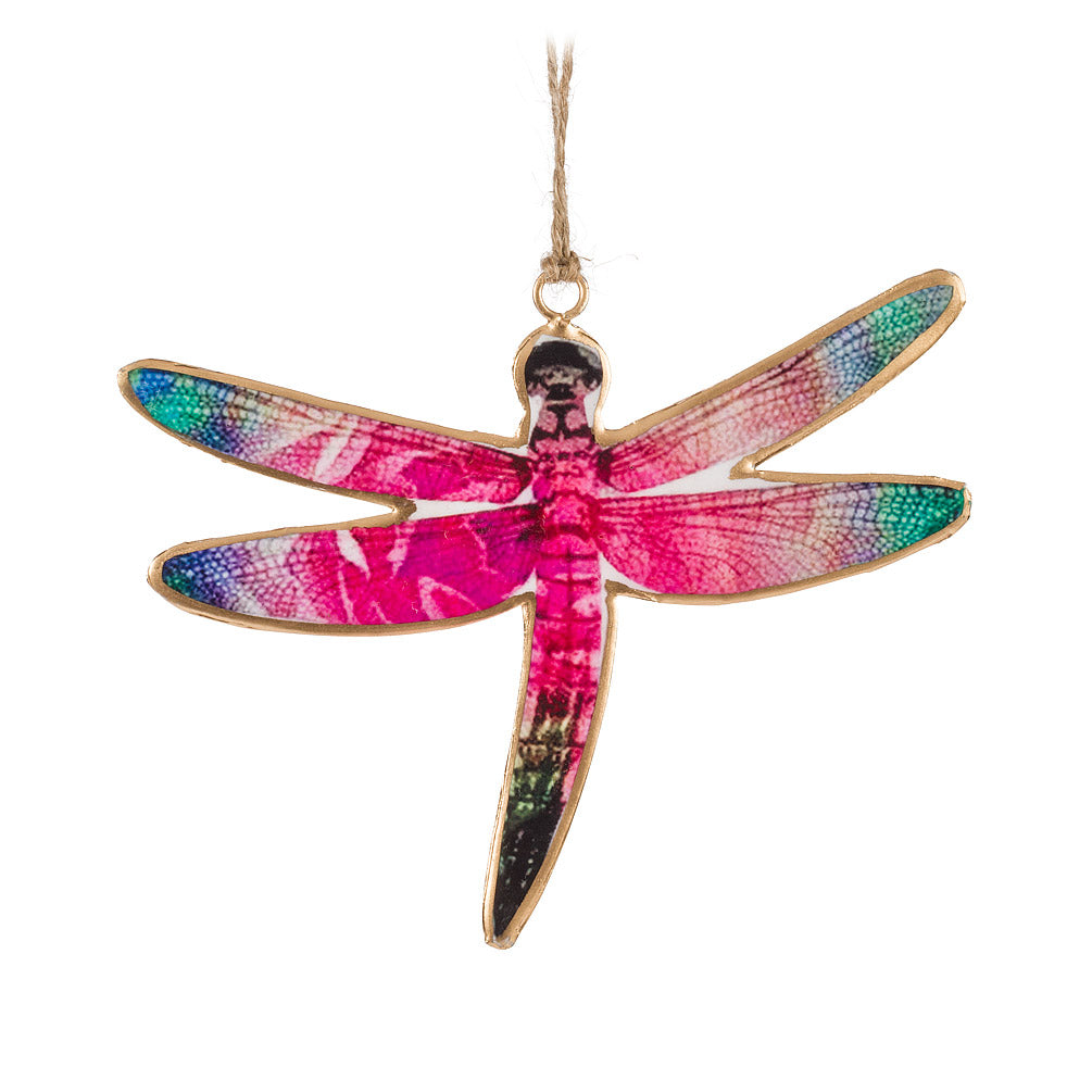 Rainbow Dragonfly Ornament