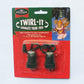 Twirl It Motor Pigtail Rotating Christmas Ornament Spinner Set of 2