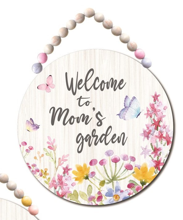 Multi-colored Floral Beaded Easter Sign w/Sentiment