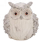 Decor white & grey glitter owl