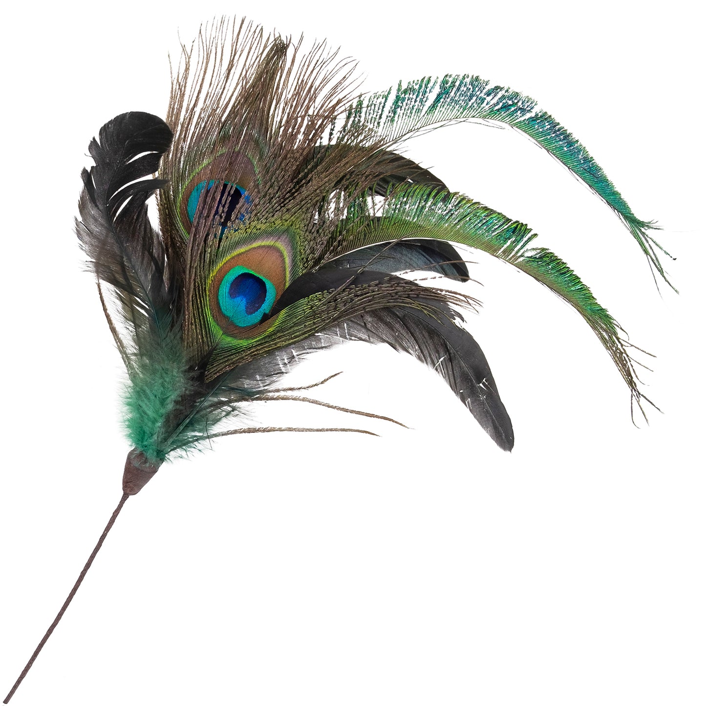 SPRAY FEATHER 16″ PEACOCK