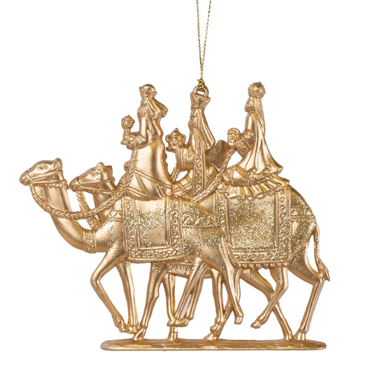 GOLD CAMEL WITH THREE WISEMEN.