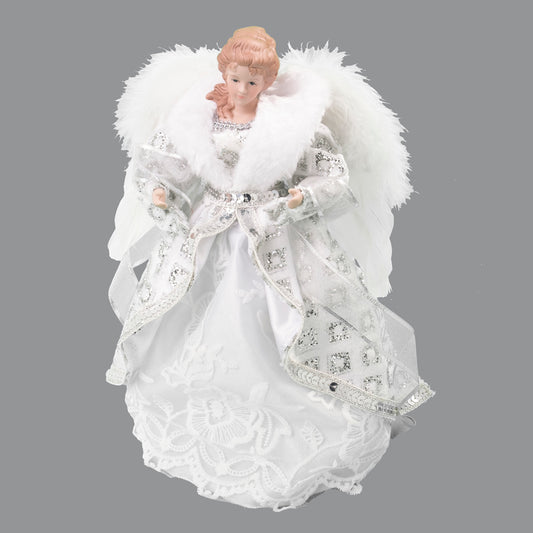 ANGEL 12″ SILVER W/ WHITE LACE