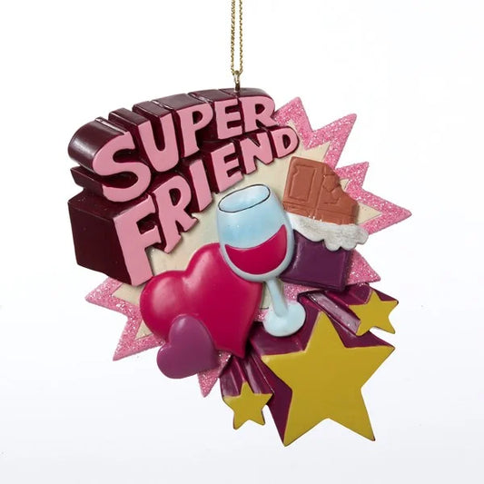 3.75"RESIN "SUPER FRIEND" ORNAMENT