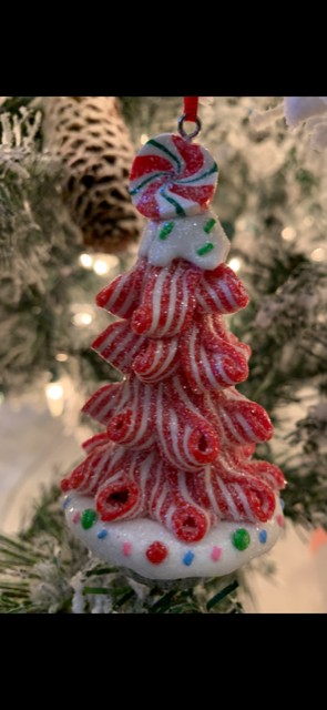 CANDY CANE TREE 4.25″ RED/WHT