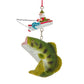 4.75"SANTA FISHING BOAT HANGING ORNAMENT