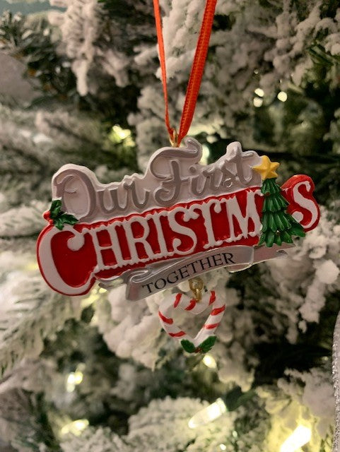 3.5" OUR FIRST CHRISTMAS TOGETHER ORNAMENT